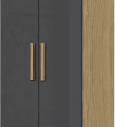 Armário Multiuso Lavanderia 60cm Lorandel Atacama/Grafite A15 - Mpozen