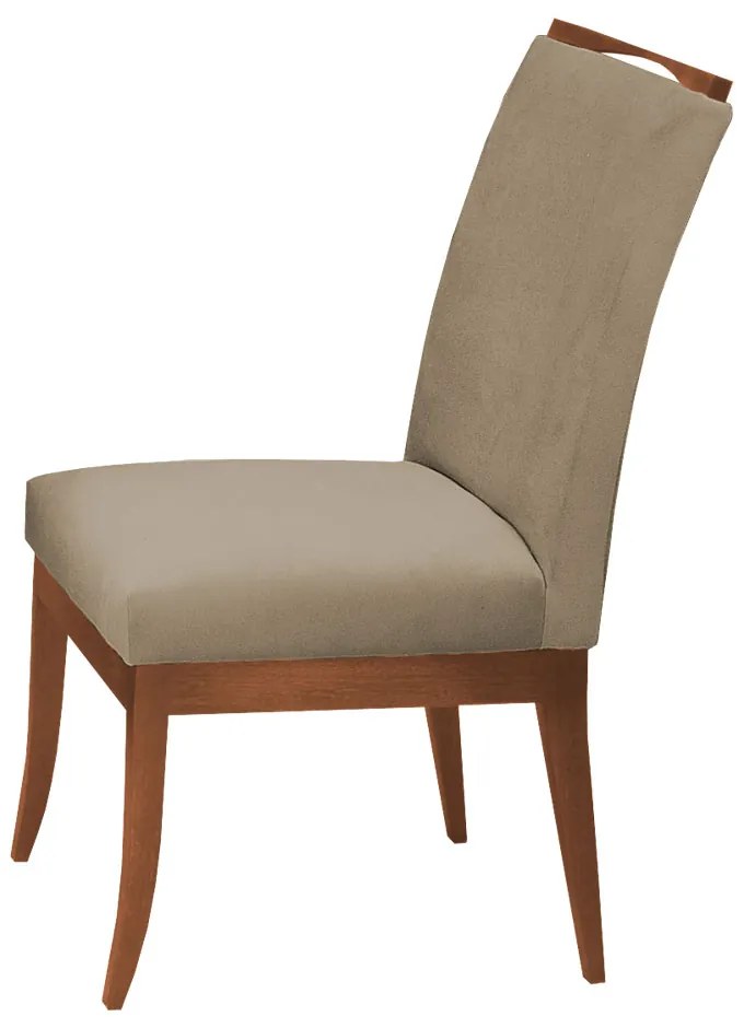 Conjunto 6 Cadeiras Sala de Jantar Lana Veludo Cappuccino