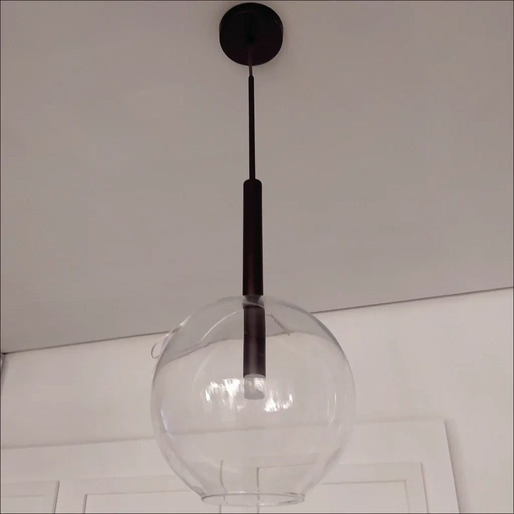 Pendente Ball Ø25X76,4Cm Led 5W - Usina 19725/25 (FN-F - Fendi Fosco, 3000k, 110v)