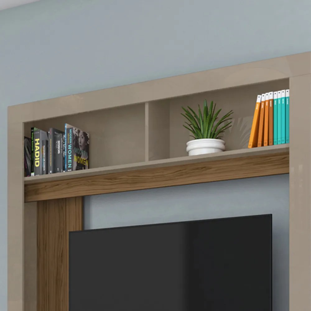 Estante de TV 50 Pol 136cm Sala de Estar Mervan M20 - D'Rossi - Fendi e Naturale