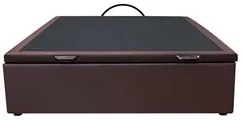 Base Box Baú para Cama Casal 138x188cm Liz S05 Sintético Marrom - Mpoz