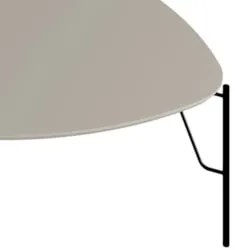 Mesa de Centro Baixa Para Sala Pés Metálicos Blen Grigio/Preto I06 - M