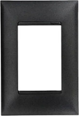 Placa 3 Módulos 4x2 Preto Onix Pial Plus+
