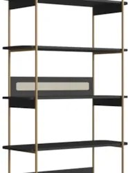 Estante Industrial Pés de Metal Arlo A10 Nero/Dourado - Mpozenato
