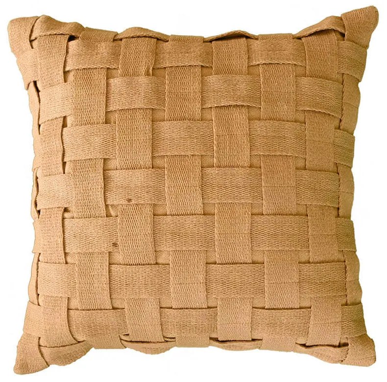 Capa de Almofada Trancê Caramelo – 50x50cm