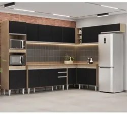 Armário de Cozinha Modulada de Canto 8 Peças CP08 Balcão com Tampo Cas
