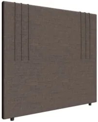 Cabeceira Cama Box King 193cm Estofada Rama Linho Chocolate Z04 - Mpoz