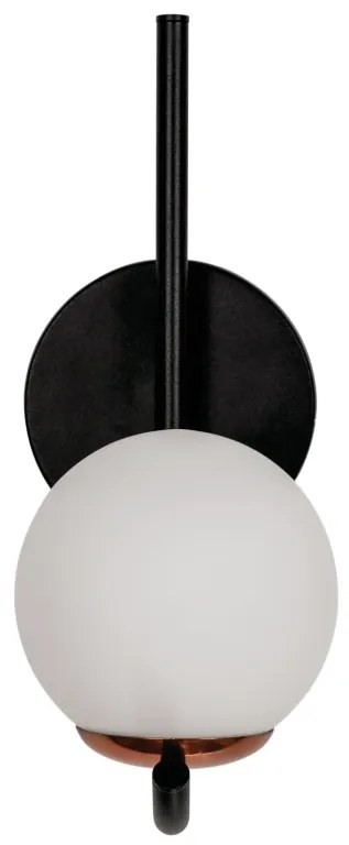 Arandela Astral 18X30X12Cm 1Xg9 Globo Ø12Cm - Usina 16947/1 (BT - Branco Texturizado, FOSCO)