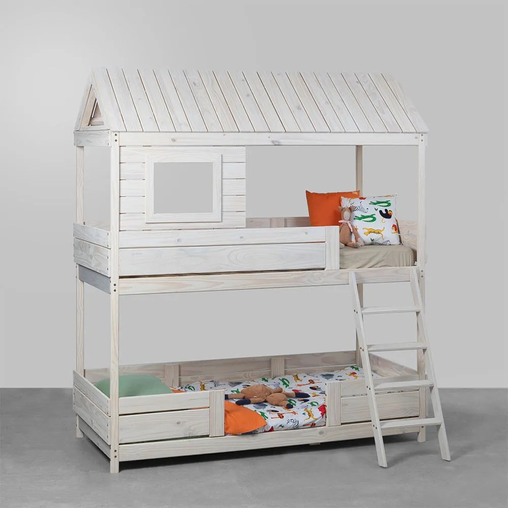 Beliche Infantil Rancho - Natural e Branco