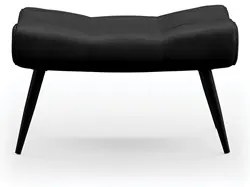 Puff Decorativo Para Sala de Estar Pés Palito Lord Facto Dunas Preto -