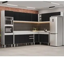 Armário de Cozinha Modulada de Canto 8 Peças CP08 Balcão com Tampo Bra