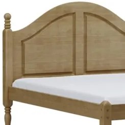 Cama Casal Queen 160cm Com Cabeceira Pé Madeira Eduarda Freijó F07 - M