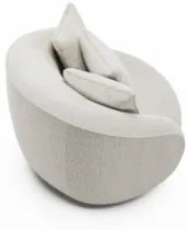 Kit 2 Poltronas Decorativa Giratória para Sala Kaly Z32 Boucle Branco