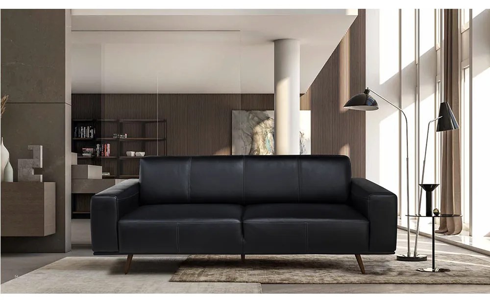 Sofá de Couro Tóquio 3 Lugares - 225cm