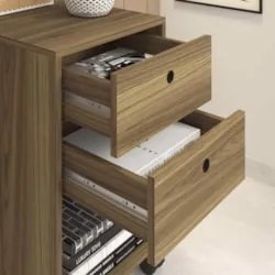 Gaveteiro Escritório 38cm 2 Gavetas e Nicho Una Mel C01 - Mpozenato