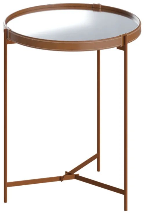 Mesa Lateral Nezuko 66cm com Espelho Base Cobre G29 - Gran Belo