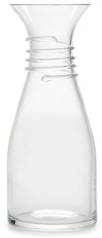 Litro Italiano com Aplicação Espiral Transparente Murano Cristais Cadoro