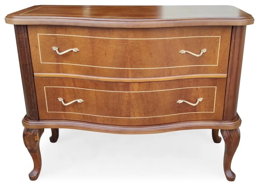Cômoda Murano com Gavetas Madeira Maciça Marchetaria Design Clássico