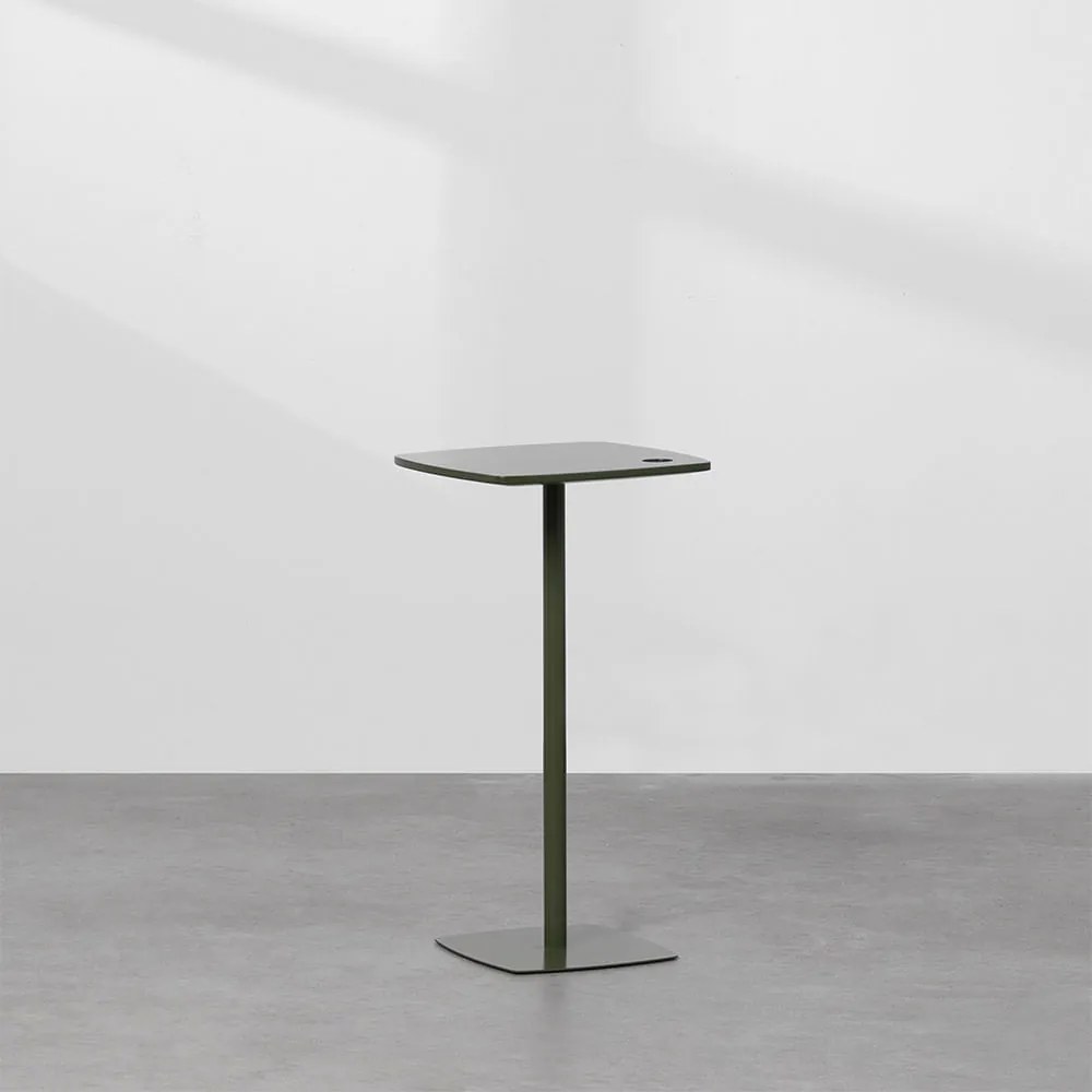 Mesa Lateral Haste Verde Musgo - Mesa Lateral Haste 30cmx30cm – Verde Musgo
