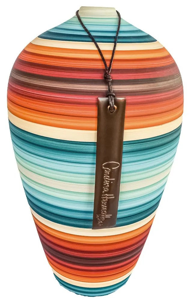 Vaso Bojudo decorativo de cerâmica 40x23x23 - Uyuni Fosco Kleiner