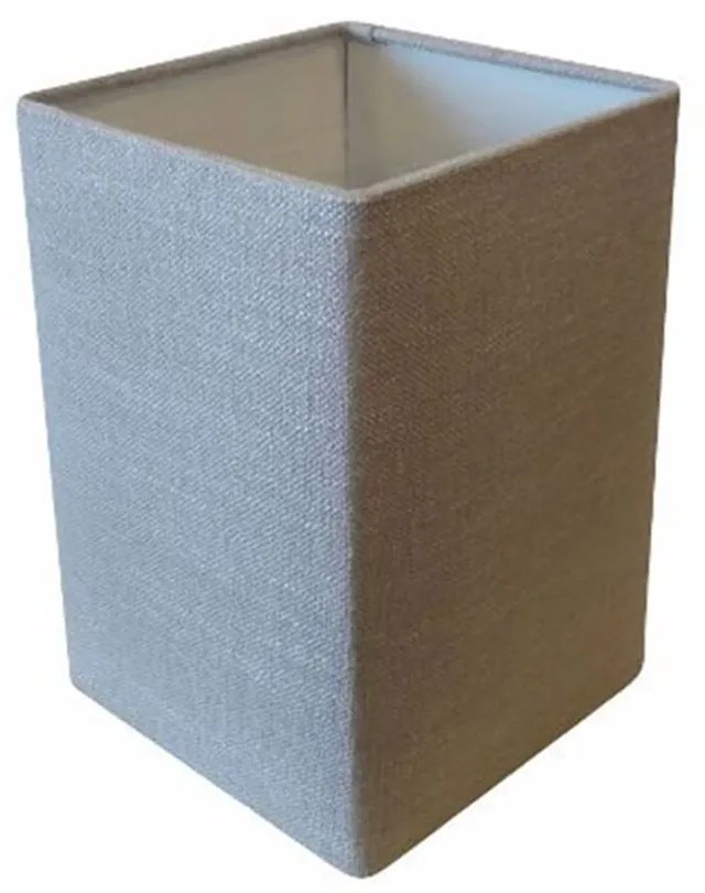Cúpula em tecido quadrada abajur luminária cp-4007 25/16x16cm rustico cinza