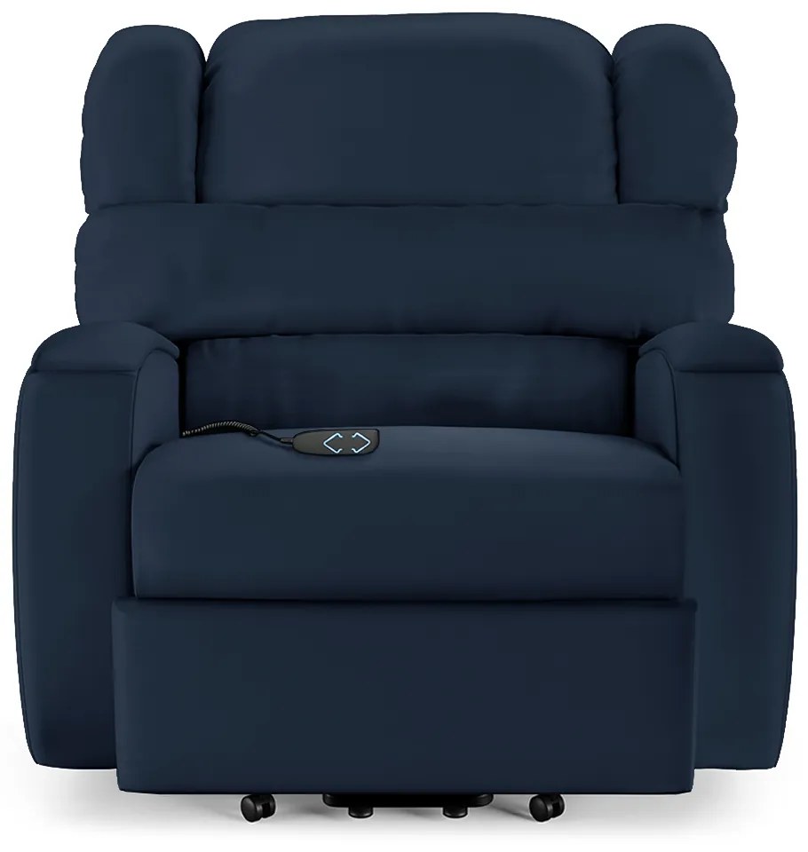 Poltrona do Papai Sala de Cinema Reclinável Kylie Elevação Lift Elétrico PU Azul G23