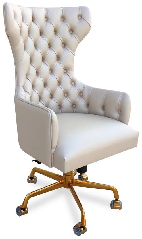 Poltrona Giratória Berger Gold com Rodízios Base Alumínio Ajuste de Altura e Relax Design Clássico