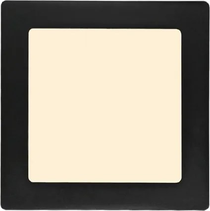 Plafon Led De Embutir Quadrado Preto 12W 3000K Moldura