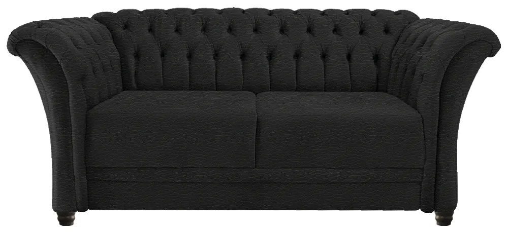Namoradeira Chesterfield Sofia Corano Preto - ADJ Decor
