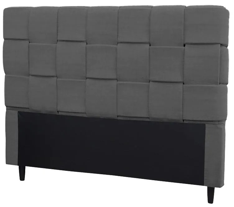 Cabeceira Cama Box Casal 140 cm Ravena Suede Cinza - Simbal - Cinza