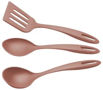 Jogo de Utensílios Tramontina Ability em Nylon Mocaccino 3 Peças