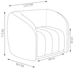 Kit 2 Poltronas Decorativa para Sala 112cm Meris Z32 Boucle Bege - Mpo