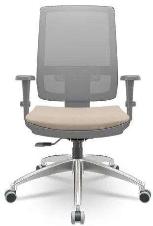 Cadeira Brizza Diretor Grafite Tela Cinza Assento Poliester Fendi Base RelaxPlax Aluminio  - 66032 Sun House