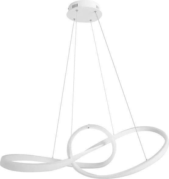 Pendente Led Metal Silicone Branco 58W Flow - LED BRANCO QUENTE (3000K)