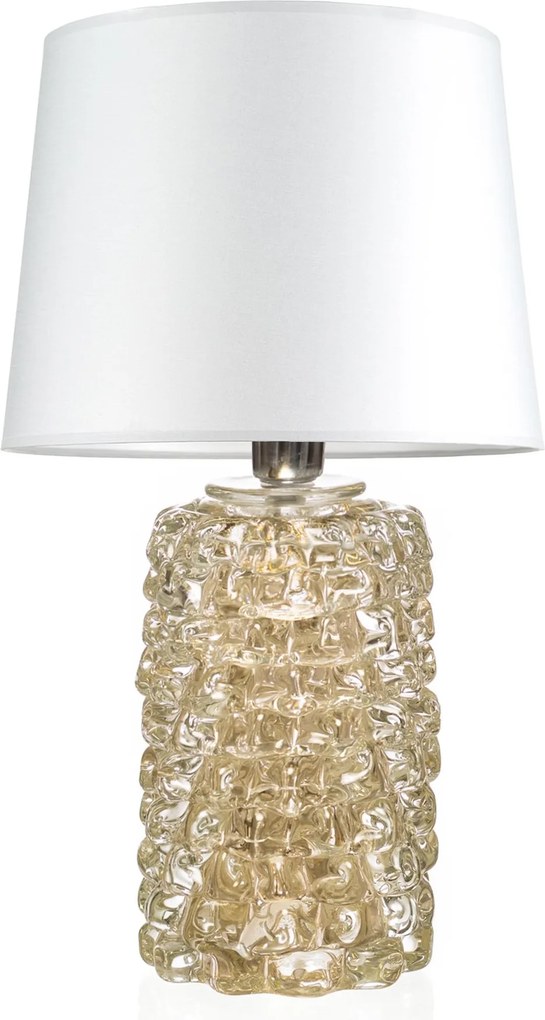 Abajur Murano Milão c/ Ouro P - Cristal Transparente  Cristal Transparente