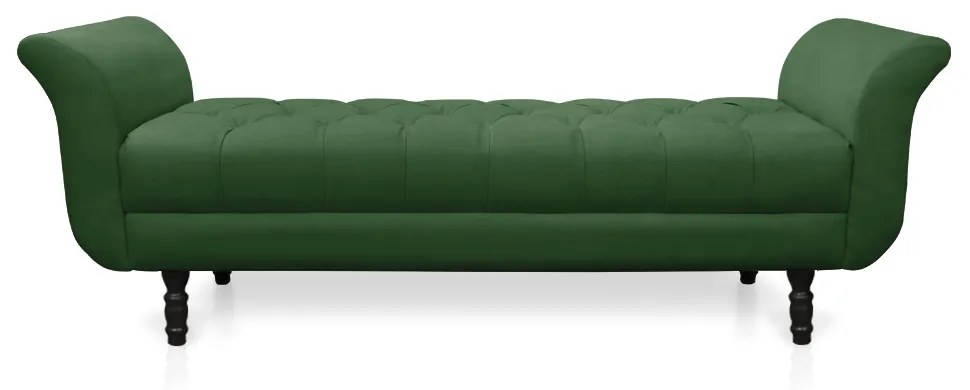 Recamier Olinda Suede 160 cm Pés Torneados Tabaco - D'Rossi - Verde