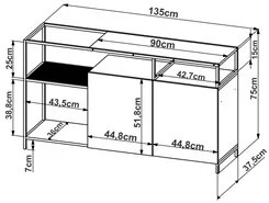 Buffet Para Sala de Jantar 2 Portas Pés Metálicos Dinâmico Hanover/Pre