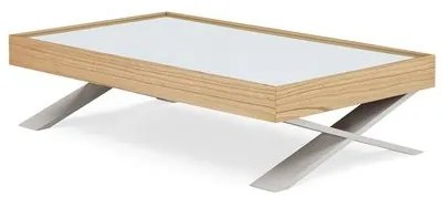 Mesa de Centro Sorotov Base Off White Tampo Espelhado 120cm - 77346 Sun House