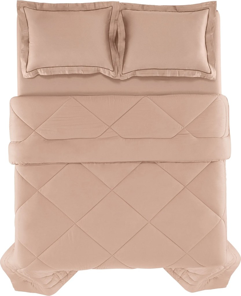 Edredom Trussardi Cetim 300 Fios Grasso - Rosa Pétali  Queen