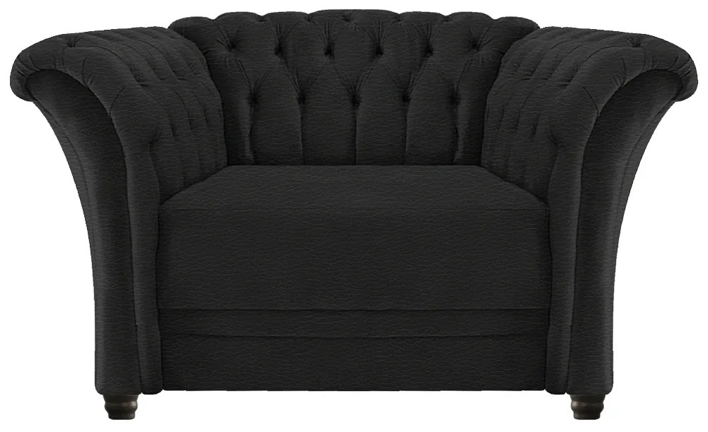 Poltrona Decorativa Chesterfield Sofia Corano Preto - ADJ Decor
