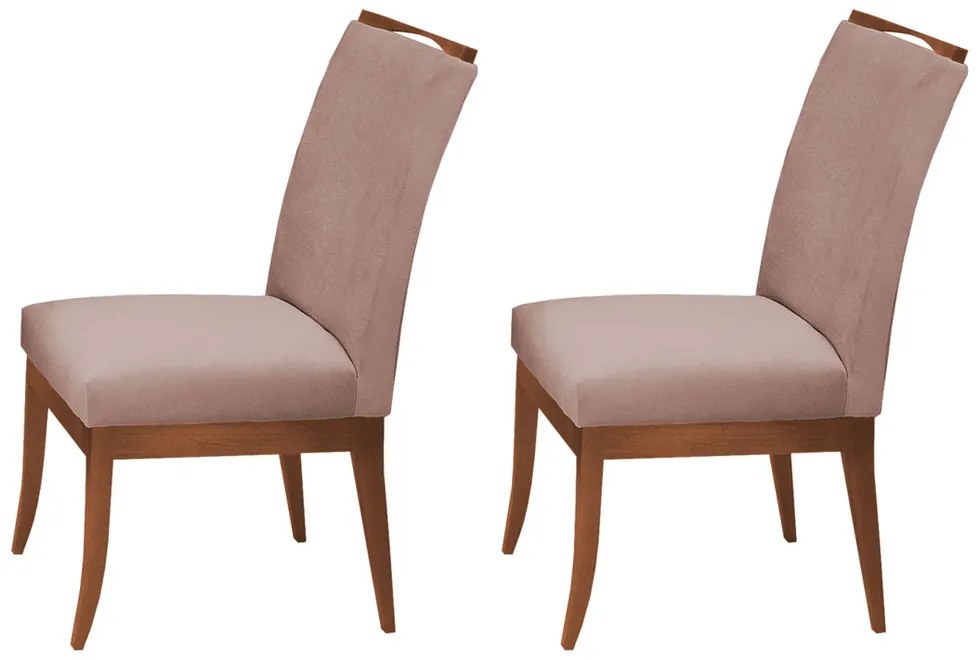 Conjunto 2 Cadeiras Sala de Jantar Lana Veludo Crepe