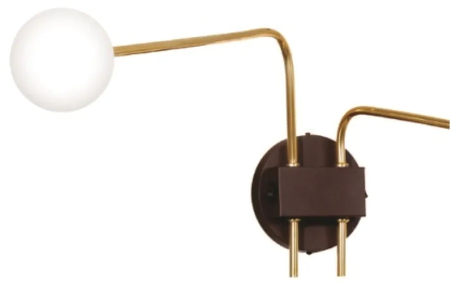 Arandela Choice Dupla Articulada 56X60X26Cm 1Xg9 / 1Xmr11 - Old Artisa... (COBRE FOSCO, FOSCO (Branco))