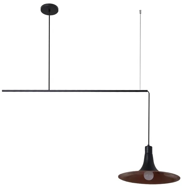 Pendente Aluminio Preto Cobre Tyl