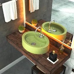 Cuba Pia de Apoio para Banheiro Oval Ox 43 C08 Verde Acqua - Mpozenato