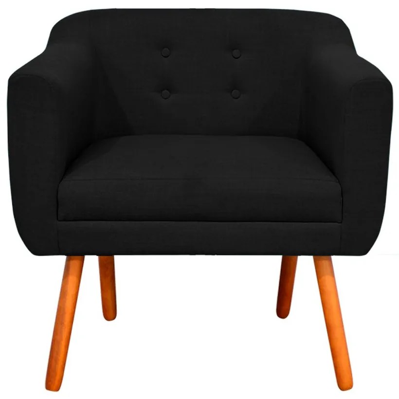 KIT 02 POLTRONAS JULIA LINHO PRETO A79 P