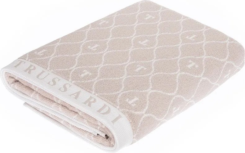 Toalha de Rosto Trussardi Jacquard Fio Tinto Speciale - Rosa Soft Rose