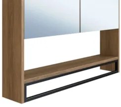 Gabinete de Banheiro Liny 80cm e Espelheira Moscow Mel Z54  - Mpozenat
