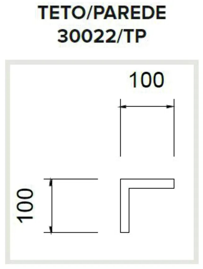 Junção Teto/parede Perfil Sobrepor Para Fita Led Garbo 10X10Cm | Usina... (BT - Branco Texturizado)