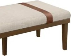 Recamier Puff Estofado Casal 140cm Shiva Boucle Bege Z04 - Mpozenato