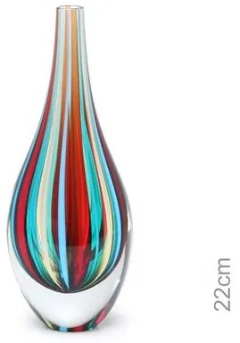 Gota Mini Média com Bastões Coloridos com Fios Murano Cristais Cadoro